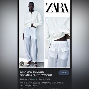 Mixed Organza Pants from Zara